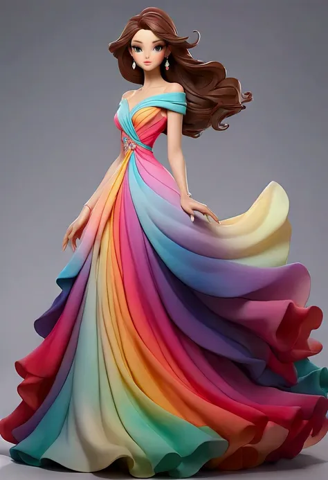 beauty, Colorful Gradient dress