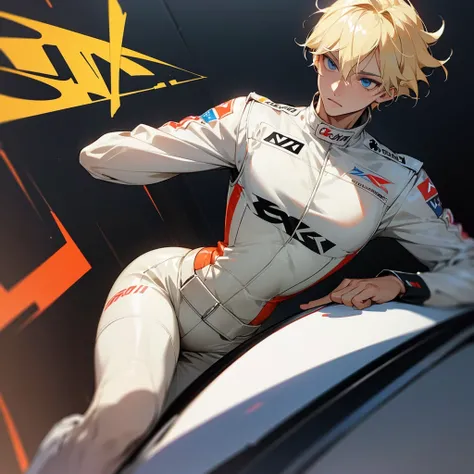 Imagine a fit blond Aryan man in a sexy racing driver suit