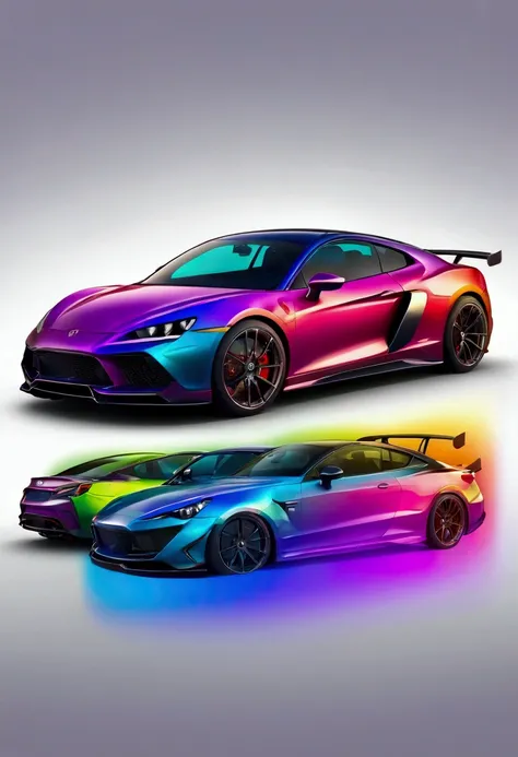  Colorful Gradient car