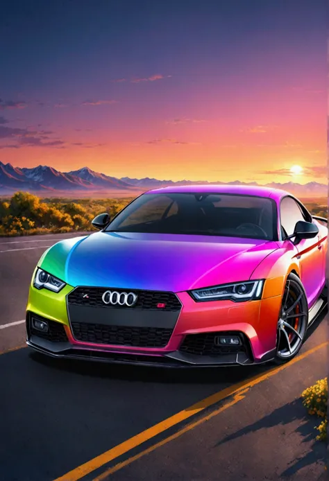  Colorful Gradient car