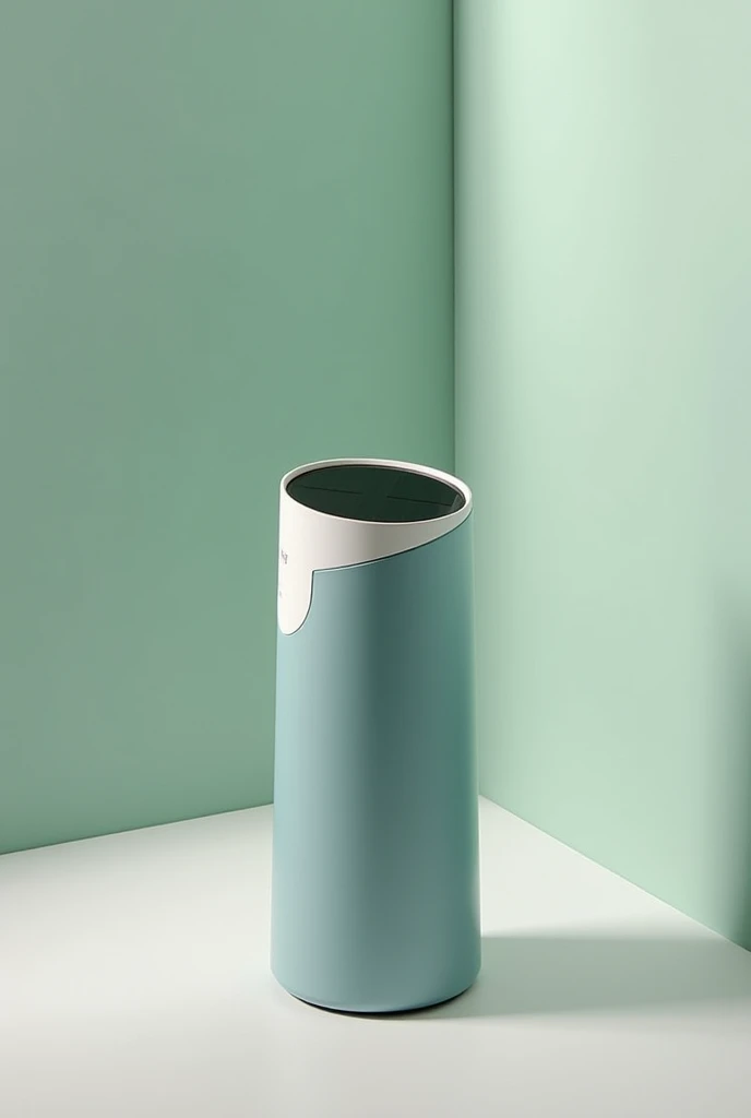 clearing! Let&#39;s take a closer look at the appearance of the air purifier "EcoBreeze":

1. Format and Size:
   - The "EcoBreeze" has an elegant cylindrical shape, featuring aproximadamente 50 cm de altura e 20 cm de diâmetro. This allows it to fit easil...