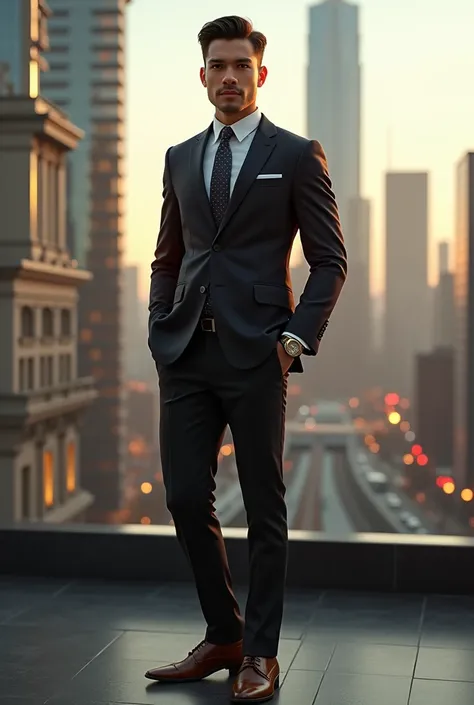 Young guy with suit and rich