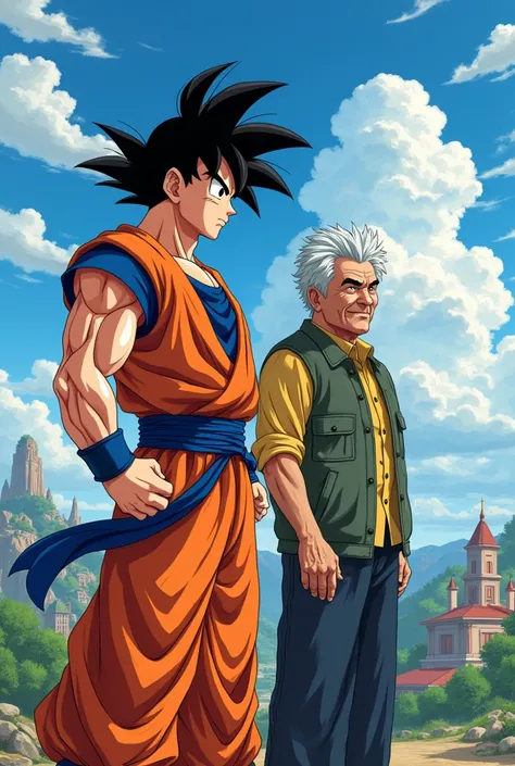 Goku and Akira Toriyama