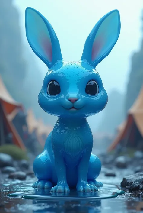 blue ruler bivouac has rabbit ears and is made of liquid