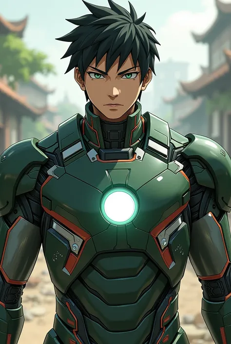 Shikamaru nara combined to iron man 
With face and leaf village sute
