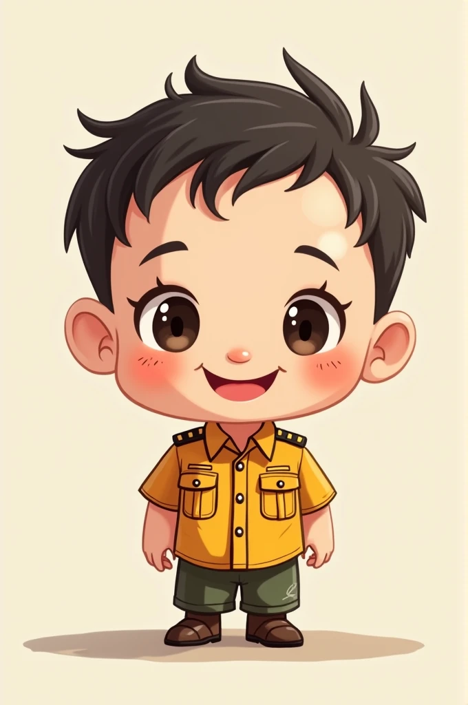 A chibi boy wearing a Republic of Vietnam shirt