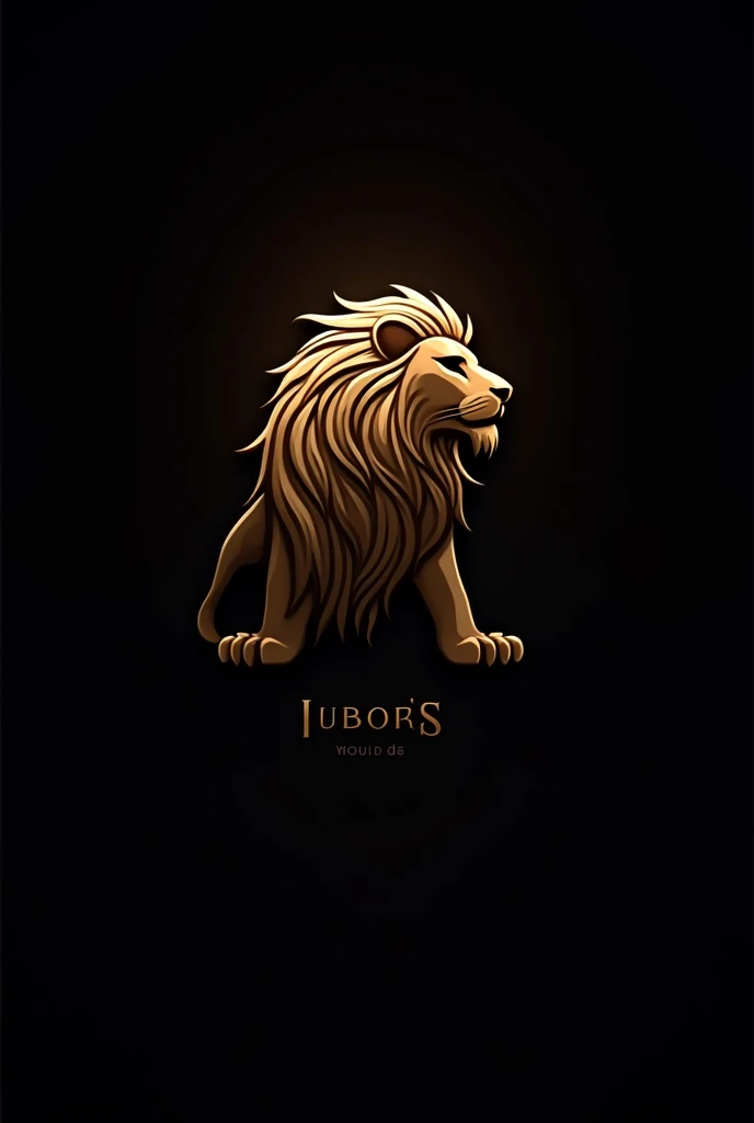 Create an image with a resolution of 98 x 98 pixels and save it in PNG format. The image background must be deep black. En el centro de la imagen, insert a stylized lion, using a color that contrasts well with the black background, like gold or metallic br...