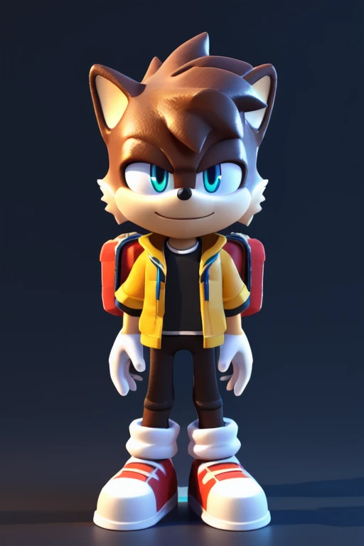 a close up of a cartoon character with a backpack on, animation character, small character. unreal engine 5, cartoon character, 3d character, 3 d character, stylized character, movie character, close up character, 3 d character art, cute cartoon character,...