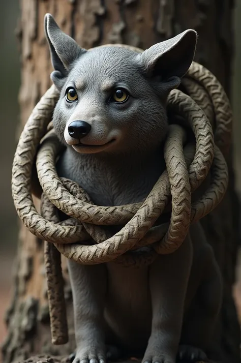 wolf knot showing off 