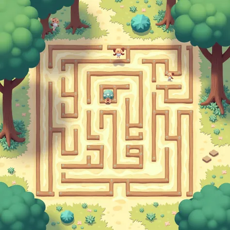 Un labyrinthe, avec niveau de difficultè le plus facile posible. Cest pour jouer. Il ny auras acun animation et pas de personne. Le niveau doit etre fascile et je veut une vue en air