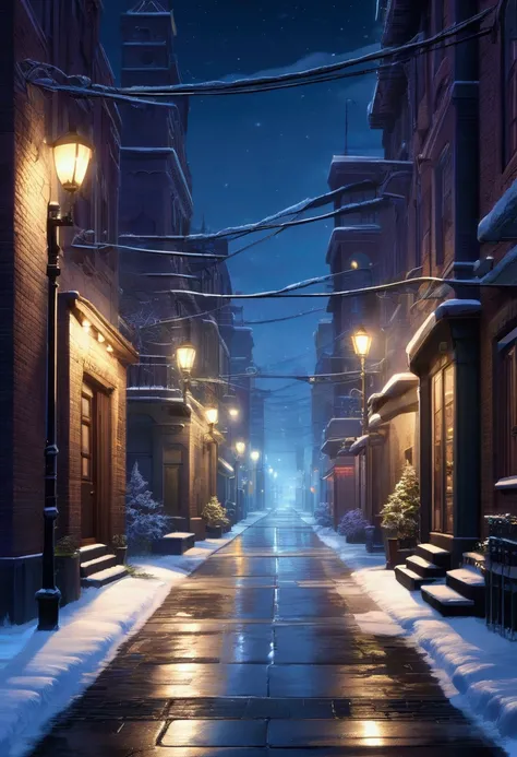 cold night rpg city streets