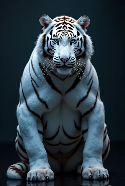 White Tiger SFW version +18, that also has the colors black and blue, with a huge penis that is sexy, muscular and tender at the same time