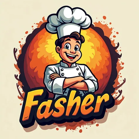 I need real type fast food logo  with chef and and the logo name is FAST FOOD with styleistic font.