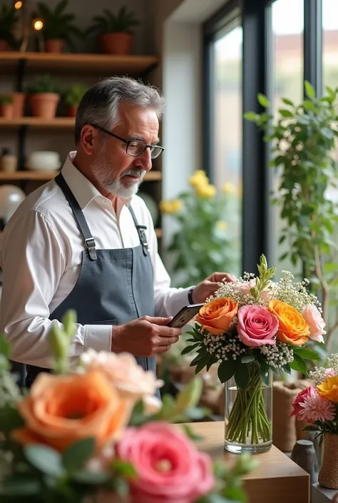 WhatsApp conversation with a man named Mauro asking to buy flowers

