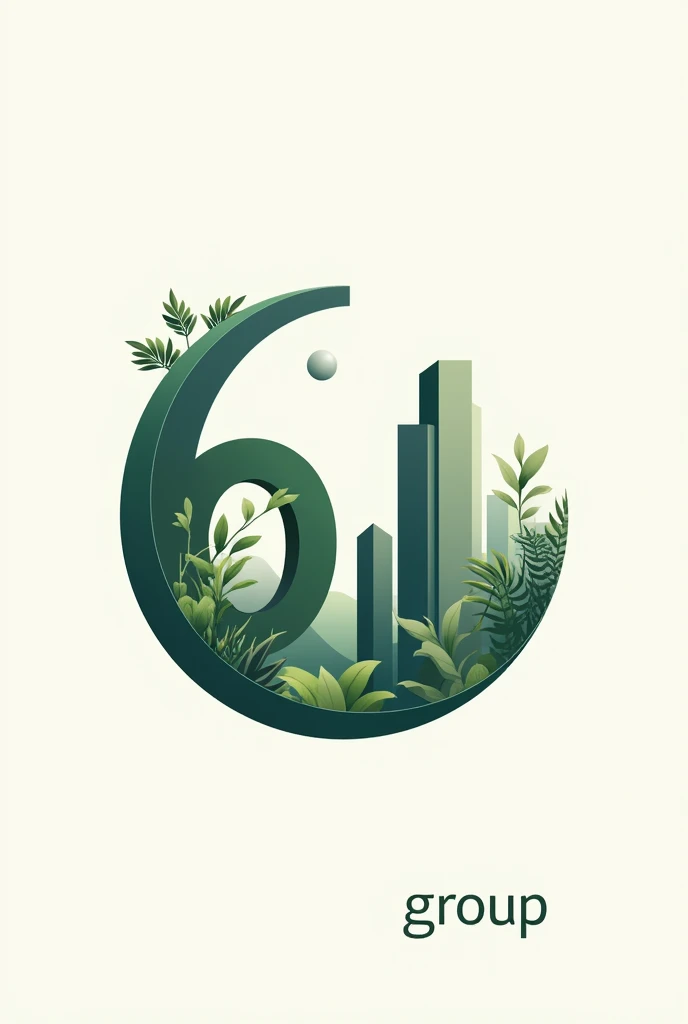 generate a logo where architecture is incorporated, ecology and that its flagship letters are "group 6"
