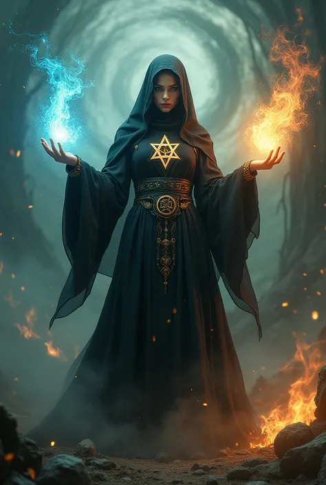 A pentagram witch. A witch who can control all five elements such as air, water, fire, earth/nature and darkness.  