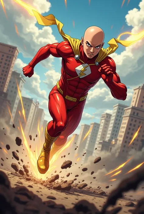 Faça o personagem "Ligth speed flash" de one punsh man