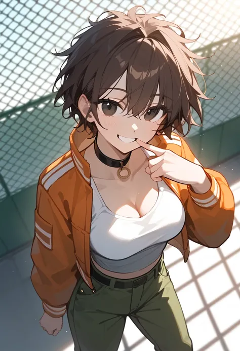 score_9, score_8_up, score_7_up, source_anime, best quality, amazing quality, absurdres, very aesthetic, sun rising, cinematic light, backlighting, light rays, 1 girl, best perfect anatomy, thin, Adult woman, calm, happy face, smile, fingersmile, finger to...