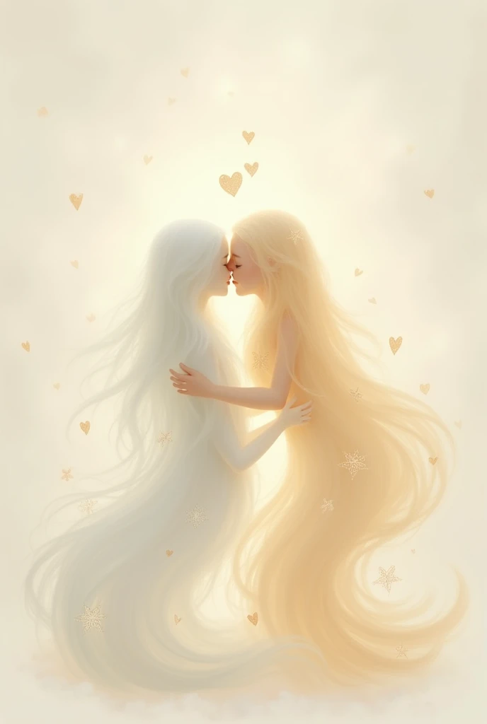 Png image of drawing 2 ghosts in love white and beige