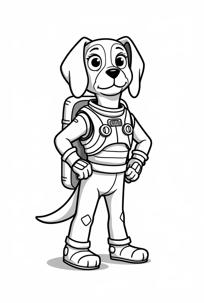 Beagle Astronaut Buzz lightyear coloring page black and white