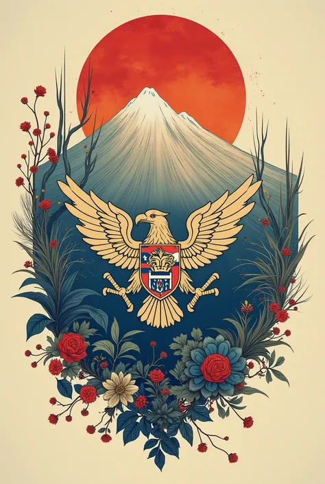 It combines the current crest of the Olimpia Club of Paraguay with inspirations from Japanese ukiyo&#39;e.