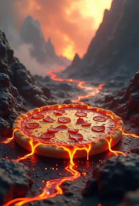 Pizza volcanica 
