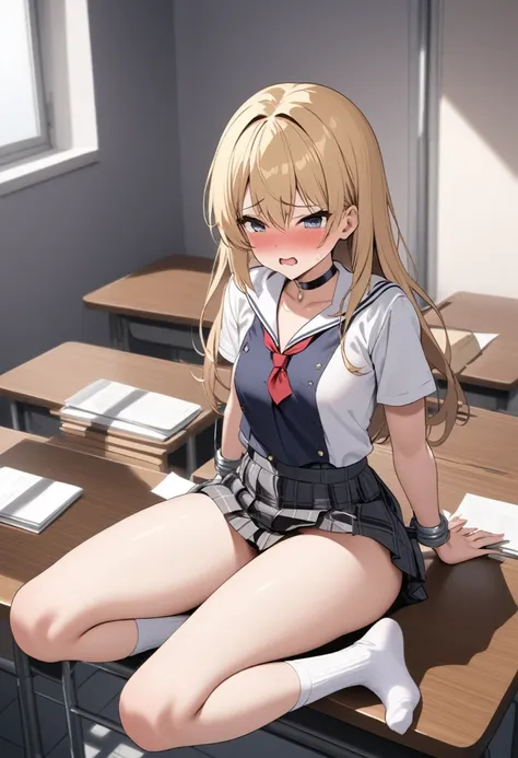 NSFW, White ribbed ankle socks. Make something great, Black choker, Blonde、Brown Hair　Cheeky high school girls.Punishment in the classroom after school、Restrained.You can&#39;t go home until you&#39;ve reflected on your actions.Are crying.I want to reflect...