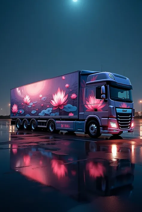 (best quality,8k,highres, masterpiece:1.2), ultra-detailed, HDR, UHD, DAF truck, studio lighting, ultra-fine painting, sharp focus, physically-based rendering, extreme detail description, professional, vivid colors, bokeh, portraits, concept artists, warm ...