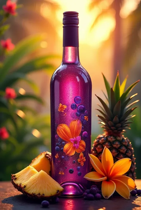 Create an acai wine with pineapple 