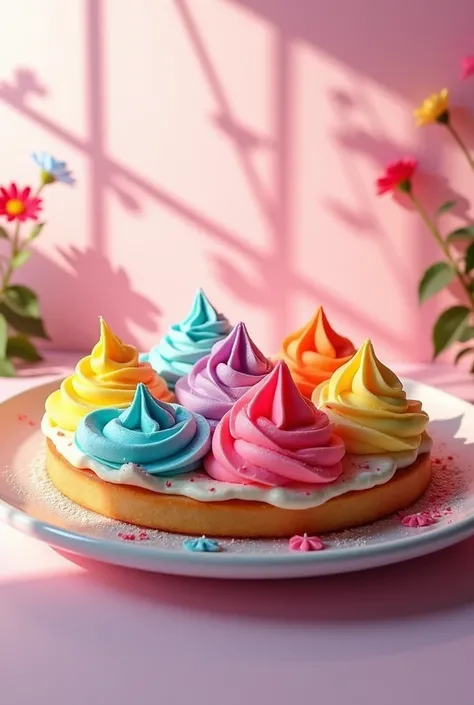 Create me a pozza with colored frosting