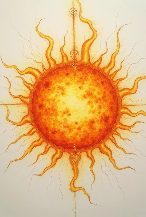 Sketch of the sun
