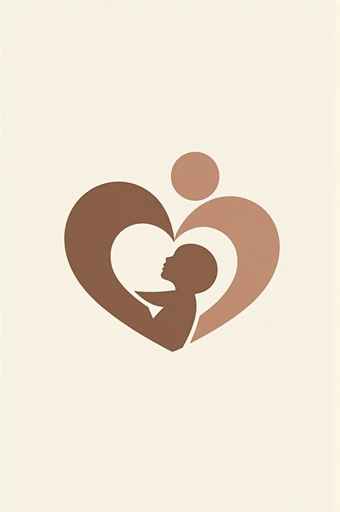 Create a logo of a heart handling a person 