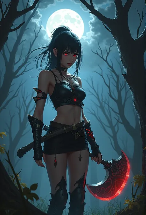 Blade and Soul girl with axe,Friday the 13th