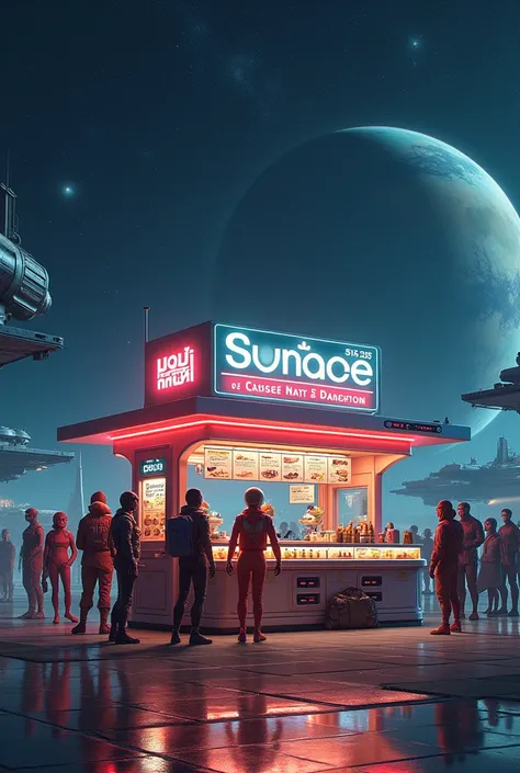 Snack stand in space