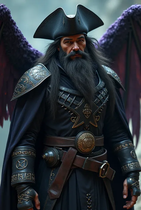 un pirate de lespace, un être à la fois redoutable et mystérieux. Ce personnage à des ailes de démon ornées de plumes noires comme la nuit, qui lui permet de glisser à travers lespace interstellaire avec une agilité surprenante. Son visage est marqué par u...