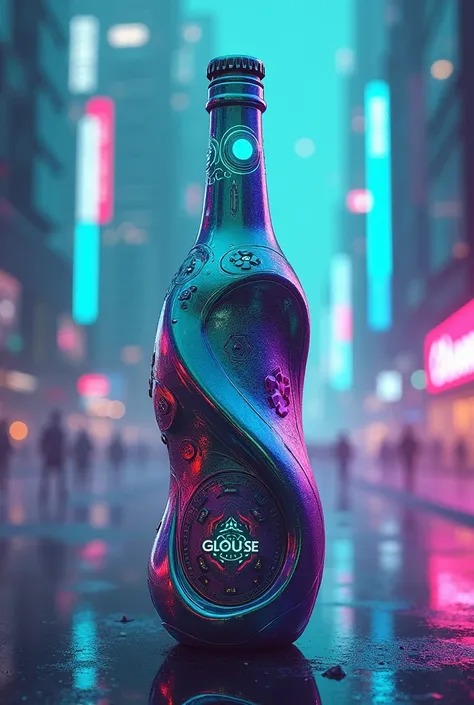 Create an image of a bottle of soda called Glouse