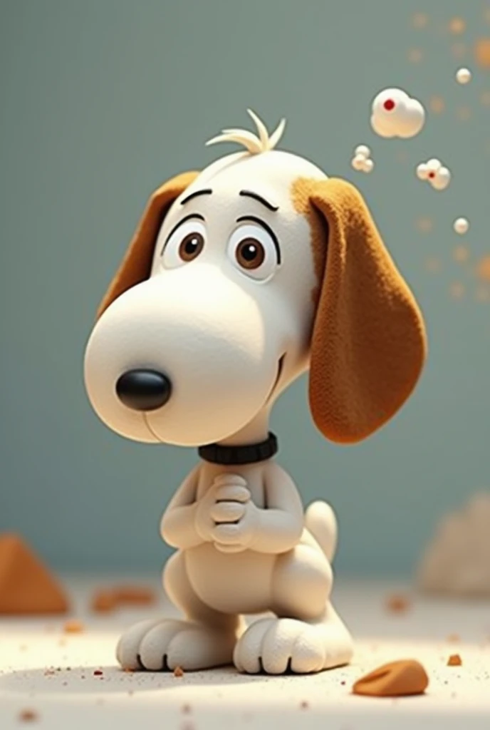 Let&#39;s create an image with Snoopy as if he were giving a message, a Snoopy thinking in 3D
