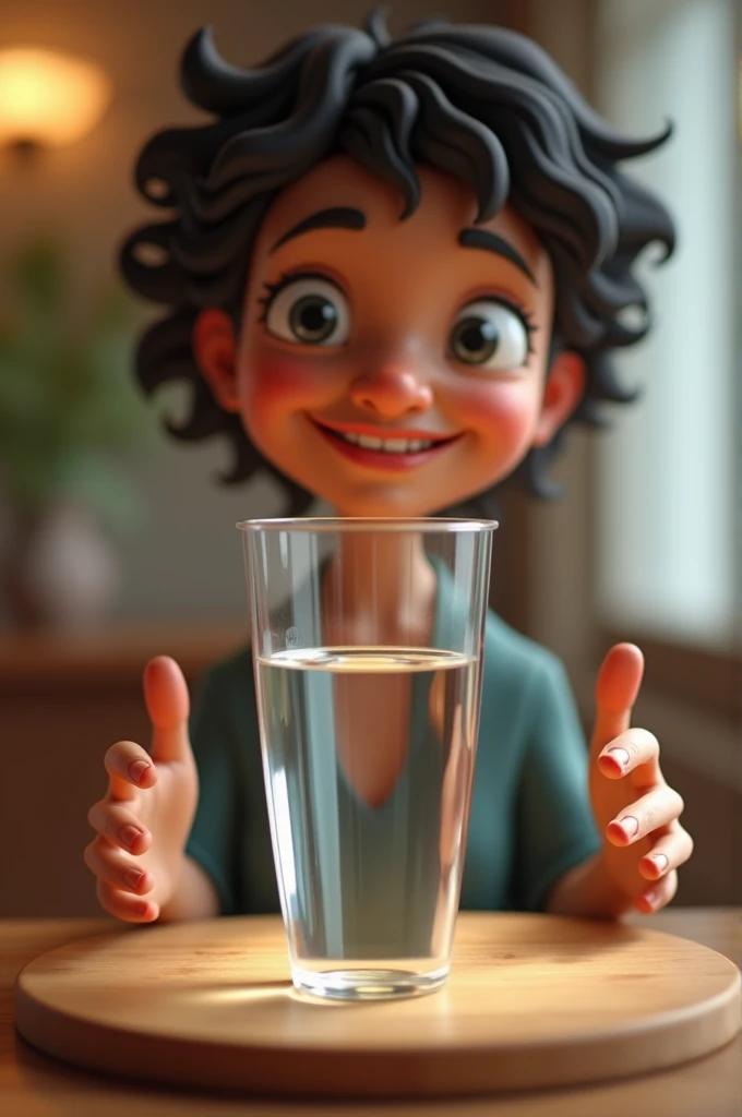 He asked with a smile, "How heavy is this glass of water?" The answer is between 250 ml and 300 ml.