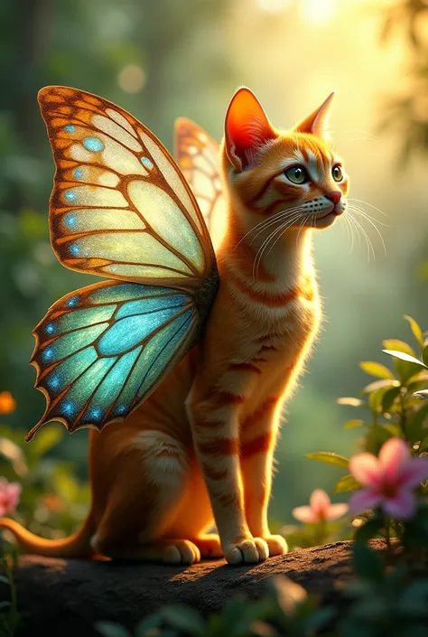 Brazilian cat with butterfly wing 