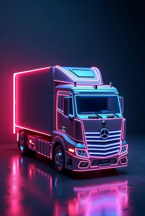 Lorry shape neon lights Gorgeous Jewelry box with multiple drawers