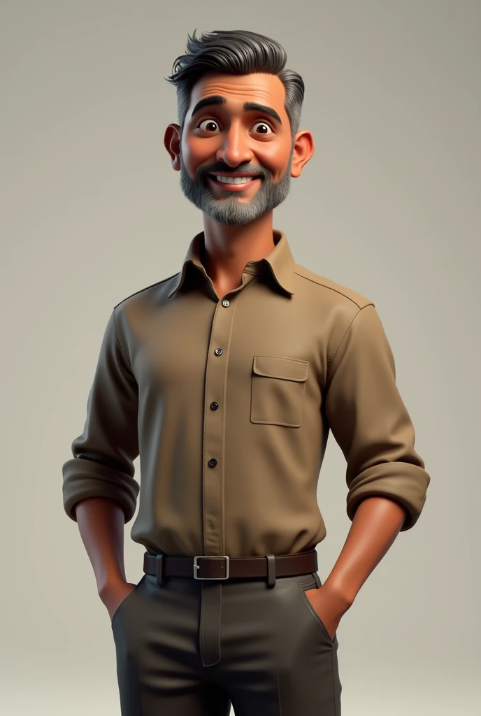 Create a normal 3d male from India,