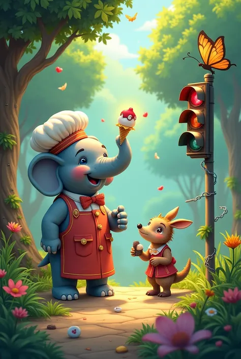 A chef elephant named Elias arrives to offer his famous ice creams and chocolates, but the magic traffic light in the forest breaks down, endangering the celebration. With the help of a bright butterfly, a wise dinosaur, and other forest dwellers, like a w...