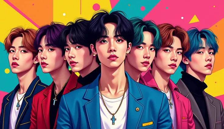 BTS pop art style