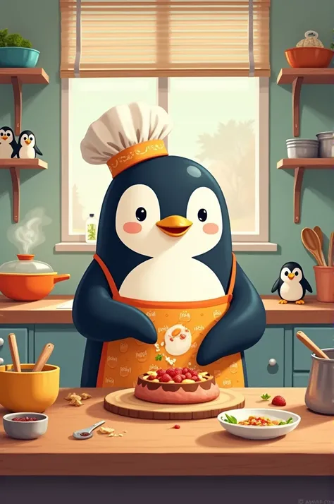 Penguin cooking 