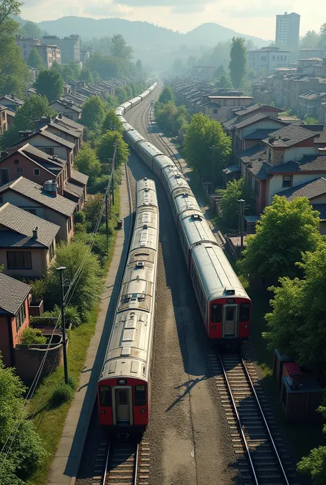 Real Railway Through the suburbs