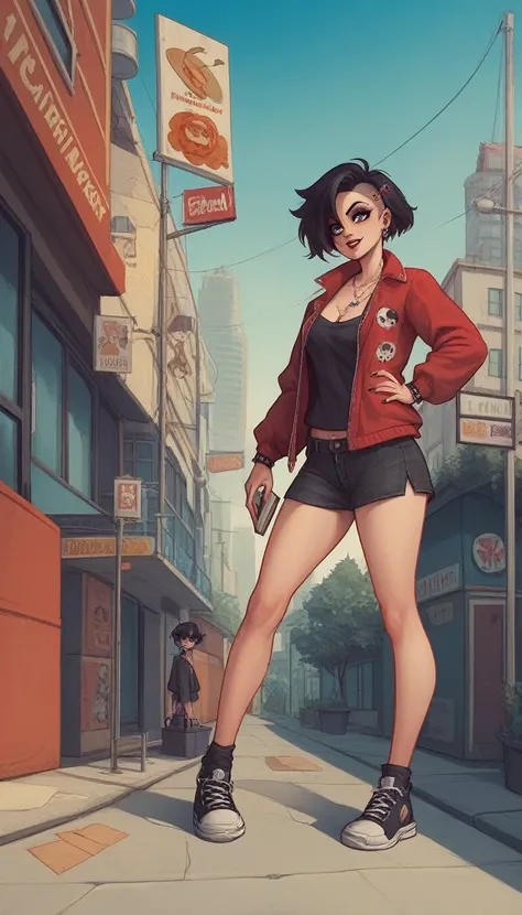 manhwa, e - girl, e-girl, by Puru, webtoons, webtoon, emo anime girl, style anime, by Ei-Q, in an anime style, artwork in the style of guweiz, urban girl fanart, rukis. comic book style