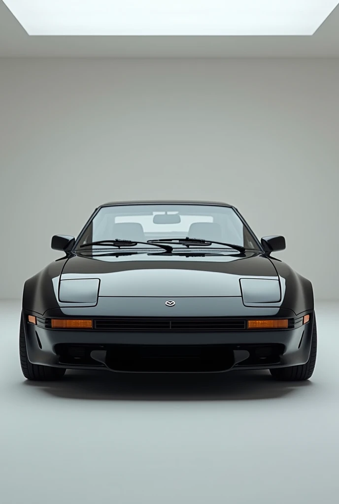 1989 Mazda RX7 FC3S holding its factory stock retro look, painted with beatifull black , 8k HD resolotion, Beatifull, gorgeous