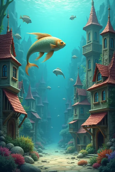 fish with town
