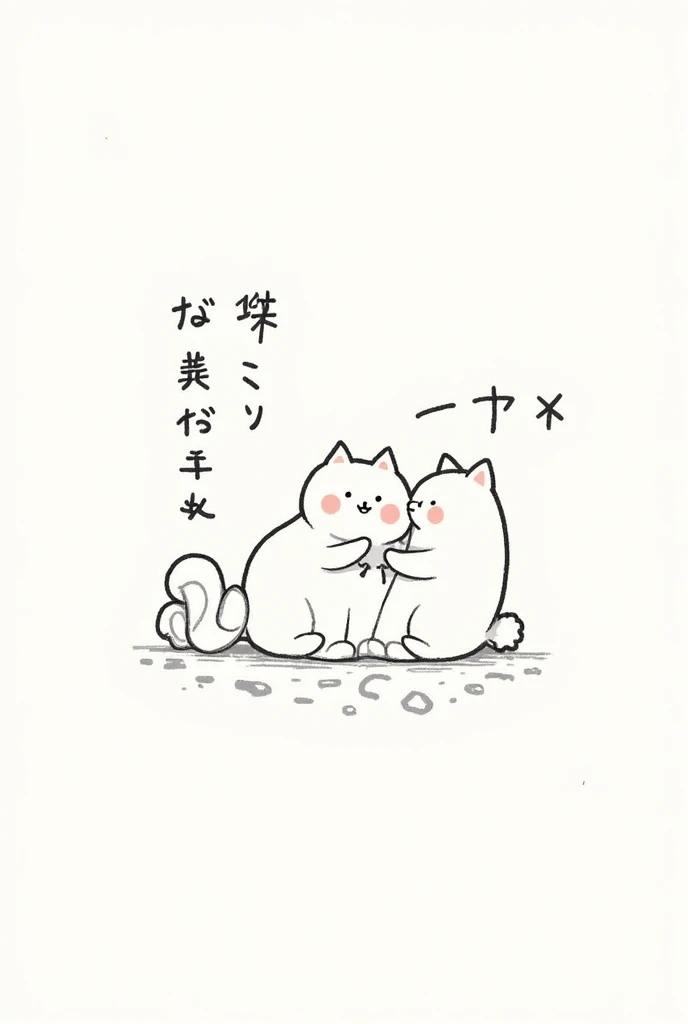 Funny animal LINE stamps that say hello in Japanese