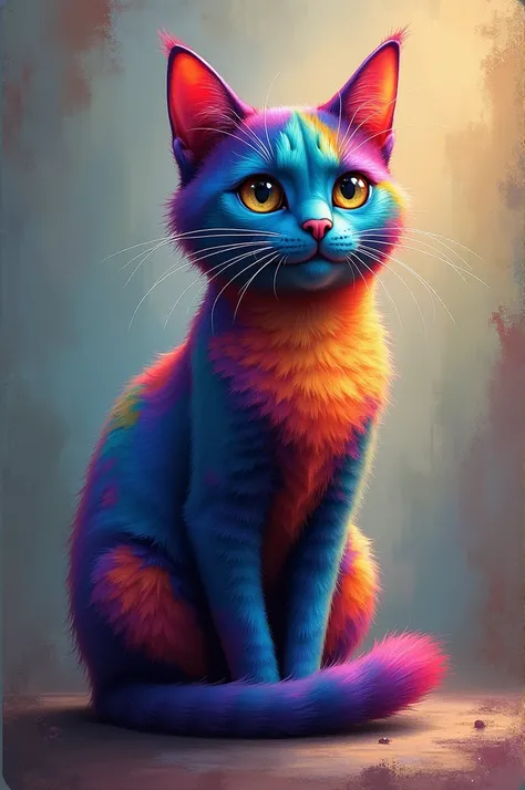 A colorful cat 